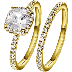 Pan Jewelry 2 in 1 Ring - Gold/Transparent