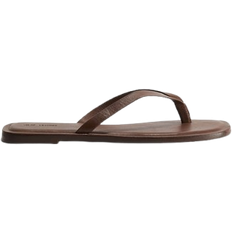 H&M Leather Flip-Flops - Brown