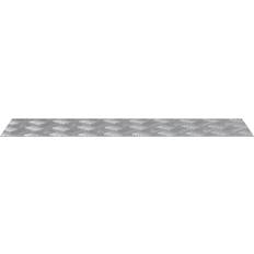 Symple Stuff Aluminium 100 x 50 x 0.3 cm Non-Slip Stair Treads 20cm x 70cm Aluminium, Grey, Silver