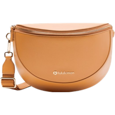 Lululemon Leather Alternative Saddle Crossbody Bag 2L - Chestnut Brown/Gold
