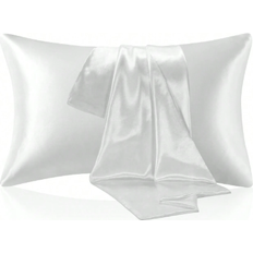 Shein pc Silk Pillow Case White (74x48cm)