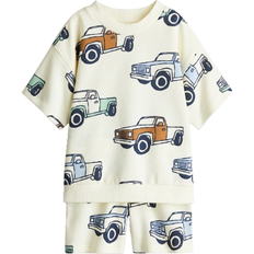 116 Övriga sets H&M Gul 2-Delat Sweatshirtset Med Tryck - Ljusgul
