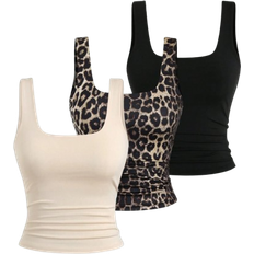 Shein Womens Summer Casual AllMatch Square Neck Vest