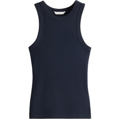 H&M Ribbed Vest Top - Navy Blue