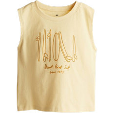 H&M Gul Tanktop Med Tryck - Gul/Desert Point