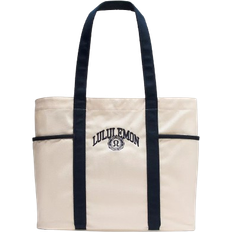 Lululemon Daily Multi-pocket Canvas Collegiate Tote Bag 20L - Natural/True Navy