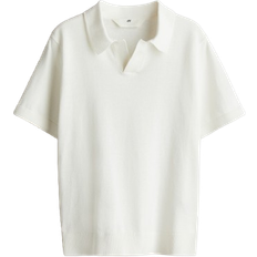 146/152 Pikétröjor Barnkläder H&M Finstrikket Pologenser - Hvit