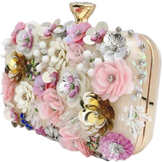 Shein Glitter Bling,Shiny Glamorous,Elegant,Exquisite Mini Flower & Rhinestone & Pearl Decor Box Bag Glamorous Dinner Bag,Evening Bag For Party Girl,Woman,For Female Perfect For Party,Wedding,Prom,Dinner/Banquet,For Best Gift For Women, Exquisite Floral Bag For Women