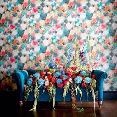 Wallpapers Ivy Bronx Cheyla 10m x 53cm Matte Double Roll Blue