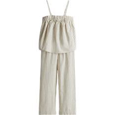 116 Övriga sets H&M Top & Trousers Set 2-piece - Light Beige/Striped (1272995004)