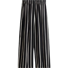 Randiga Byxor H&M Cropped Pull On Trousers - Black/Striped