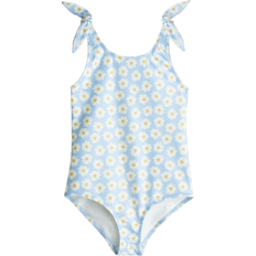 Florals Swimwear H&M Girls Blue Printed Swimsuit - Blue