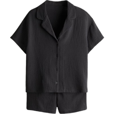 H&M Cotton Muslin Pyjamas - Dark Grey
