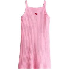 H&M Ribbed Sleeveless Dress - Pink (1290780004)