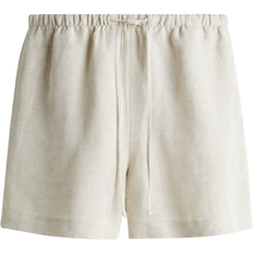 H&M Linen Blend Drawstring Shorts - Light Beige
