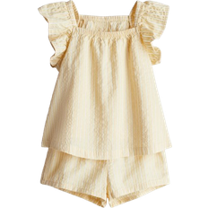 H&M Gul 2-Delat Set - Ljusgul/Randig