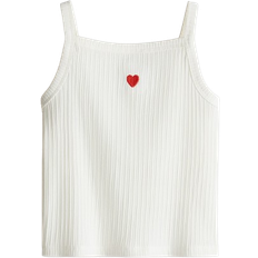 H&M Embroidery Detail Strappy Top - White