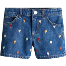 H&M Denim Shorts - Denim Blue/Hearts (1213799006)