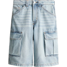 H&M Cargo Denim Shorts - Light Denim Blue (1284149001)
