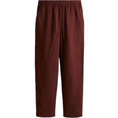 H&M Linen Blend Drawstring Trousers - Brown