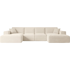 Sofas ALTDECOR Ecksofa U-Form Corner Couch Beige Sofa 344cm 6-Sitzer