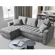 Sofas BROMARKT Ecksofa LUIS L-Form 238 x 148 x 88 cm light grey Sofa 238cm 4-Sitzer
