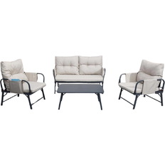 Foldable Outdoor Lounge Sets Outdoor Essentials 85531 Outdoor Lounge Set, 1 Table incl. 2 Chairs & 1 Sofas