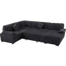 ERYE Oversized U-Shaped Sleeper Sectional Sofa 117.5" 4 Seater