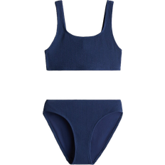 H&M Textured Bikini - Dark Denim Blue (1259618006)