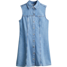 H&M Sleeveless Shirt Dress - Denim Blue