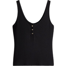 H&M Rib Knit Vest Top - Black