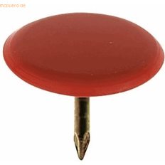 Röda Spikar Alco 25 x Reißnägel Sun 9,5mm Kunststoffüberzogen VE=100 Stück rot