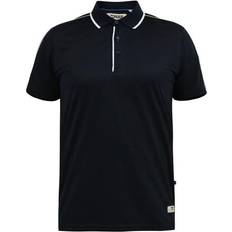 6XL Polo Shirts Duke D555 Sussex Tipped Jersey Contrast Piping Kingsize Polo Shirt - Dark Navy