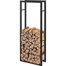 Kaminholzregal Täby Stahl 60x25x150cm Schwarz