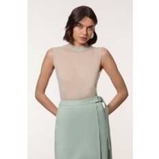 Karen Millen Tank Tops Karen Millen Sheer Wool Knit Tank Top - Neutral