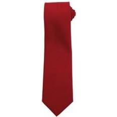 Red Ties Premier Plain Polyester Tie - Burgundy