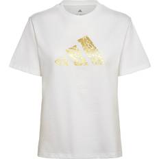 Adidas Gold T-shirts adidas T-Shirt Big Gold Logo - White