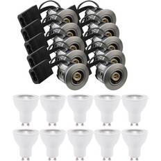LEDlife Inno88 Indbygningsspot Inkl 6W RA97 GU10 Børstet Alu IP44 Loftplafond
