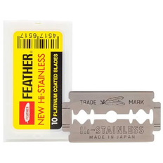 Feather Hi Stainless Double Edge Razor Blades 10-pack