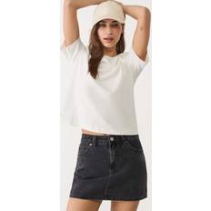 Grey Skirts Stradivarius D60 Denim Mini Skirt - Dark Grey