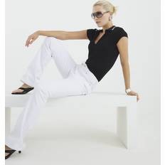 River Island Mid Rise Bootcut Jeans - White