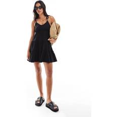 Miss Selfridge Tiered Smock Mini Dress - Black
