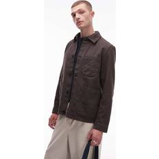 Arket Outerwear Arket Overdyed Twill Shacket - Dark Mole