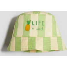 Green Bucket Hats Children's Clothing H&M Printed Twill Bucket Hat - Yellow