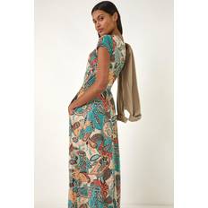 Light blue dress Roman Paisley Print Short Sleeve Midi Dress - Light Blue