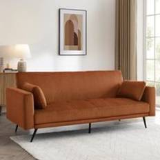 HOME DETAIL Tom Bed Burnt Orange One Size Sofa
