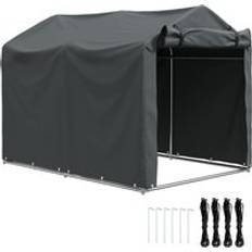 OutSunny Sheds OutSunny Garden Tool Storage Shed with Roll-up Zipper Door Dark Grey (Building Area )