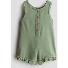 Gröna Playsuits Barnkläder H&M Sleeveless Romper Suit - Khakigrön