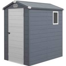 OutSunny 4 x 6ft Garden Shed Storage with Foundation Kit and Vents (Building Area )