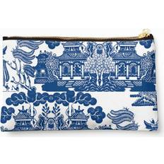 Blue Cosmetic Bags WHIBOS Makeup Bag Chinoiserie Blue And White Porcelain Inspiration - Blue
